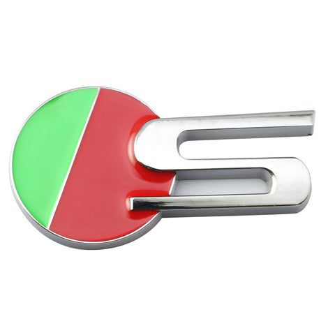 Auto Decor Sticker, Green Red Round S Logo Sport Emblem Trunk Boot Badge for Jaguar XJ XJR XJS XF XE Front Bumper Rear Trunk Door Fender