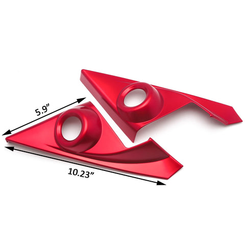 Interior Front Door Stereo Speaker A-Pillar Cover Trim Accessories for Honda Civic 10th Gen 2016 2017 2018 2019 2020 - Red (2pcs)