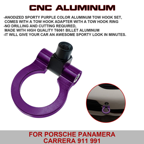 Purple Track Racing Style Aluminum Tow Hook For Porsche Carrera 911 991 2014-up