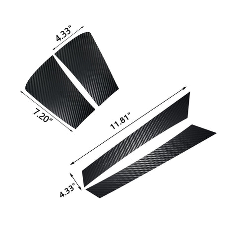 Side Fender Insert Vent Overlay Vinyl Decal Trim Wrap Pre-Cut Genuine Vinyl KK Decal Sticker Compatible with Subaru WRX STi 2015-2021 (Carbon Fiber Pattern, Upper & Lower Fender)
