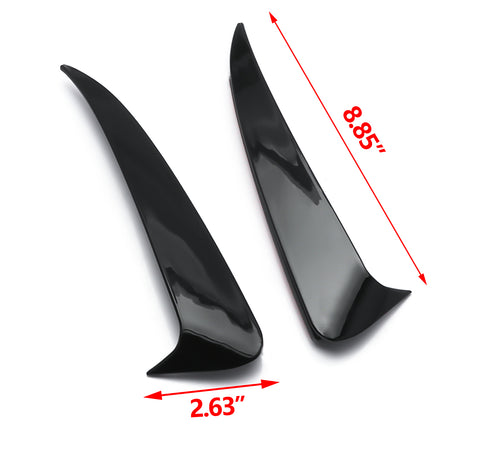 Glossy Black Rear Bumper Air Vent Spoiler Splitter Canard Insert Cover Trim Fit For Mercedes Benz W205 C-Class 4 Door Sedan C43 C63 AMG C180 C200 C300 2015+