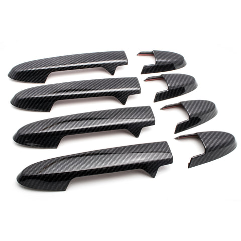 New Carbon Fiber Style Side Door Handle Cover Guard Trim for Honda Fit 2014-2019