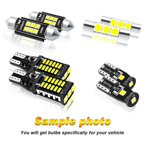 White Interior LED Lights Kit for Honda Civic 2006-2012 8th Gen, Super Bright 6000K LED Map Dome Cargo Trunk License Plate Light Bulbs Replacement Interior Package and Install Tool