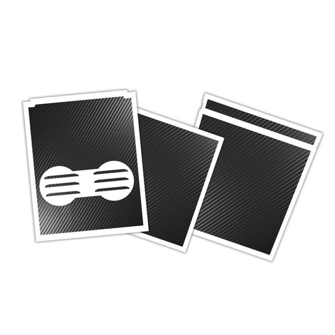 3pcs for Tesla Model 3 Center Console Wrap Sticker, Armrest Cup Holder Box Panel Trim, Protective Film Anti-Scratch Decal, Black Color Carbon Fiber Pattern / Matte Black / Matte White / Brushed Silver
