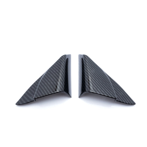 Carbon Fiber Style / Red Interior Car Front Door A Pillar Cover Trim for Toyota Camry 2018 2019 2020 2021 2022 2023 2024