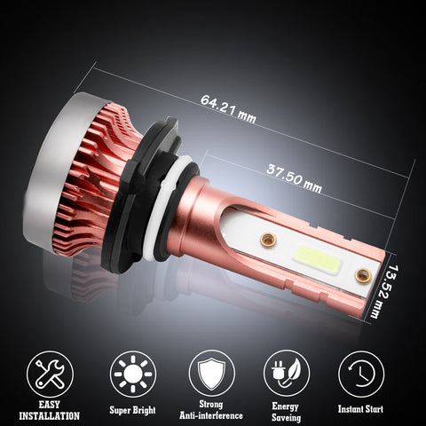 2x 9005 HB3 High Power 8000K ICE Blue COB LED Bulb For Daytime Running Light DRL