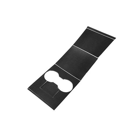 Carbon Fiber Pattern / Red ABS Chrome Plating / White ABS Chrome Plating Center Console Cup Holder Panel Trim for Tesla Model 3 2017-2020