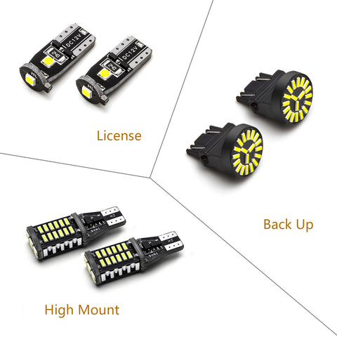 for GMC Sierra 1500 2500 LED High Mount Cargo License Plate Reverse Backup Light Kit Super Bright