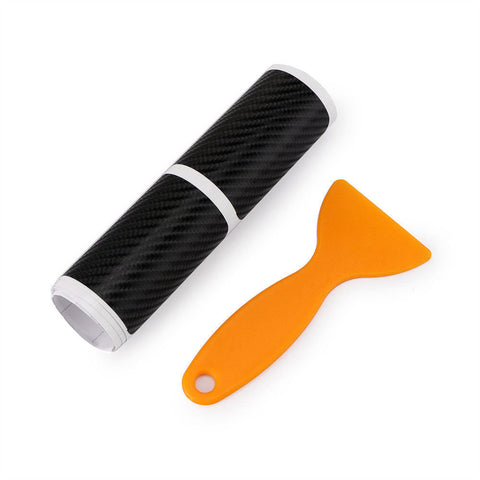 4 x Car Carbon Fiber Pattern Door Sill Pedal Protector Sticker Anti-Scratch Decal