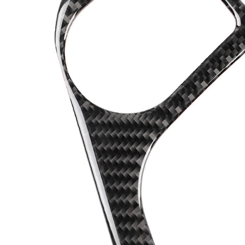 2pcs Carbon Fiber Pattern Car Console Gear Shift Knob Panel Trim Frame Cover for Infiniti Q50 2014-2023
