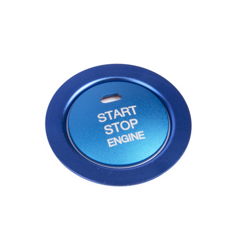 Glossy Blue Aluminum Alloy Engine Start Button Cover Trim For Subaru Forester XV