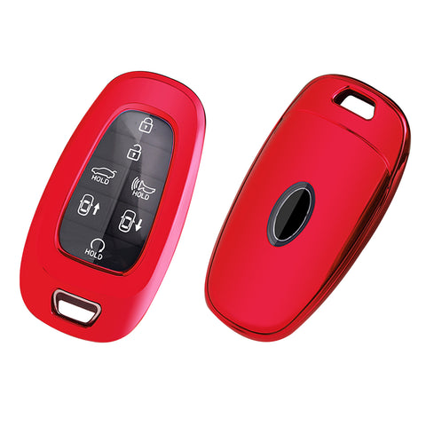 TPU Full Cover Keyless Entry Key Protector Skin For Hyundai Santa Fe 2020-2022
