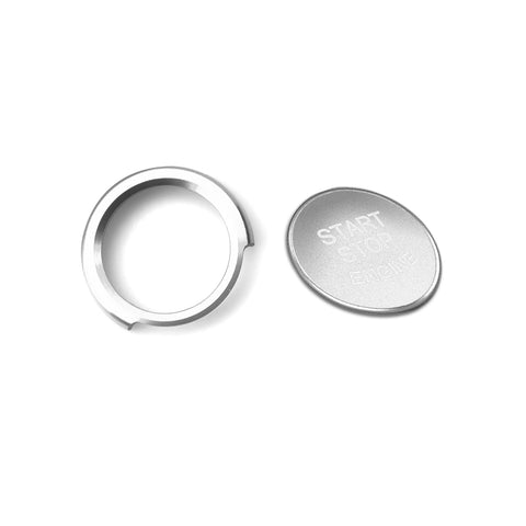 Silver Engine Start Stop Switch Push Button Ring Trim For BMW 3 Series 2013-up