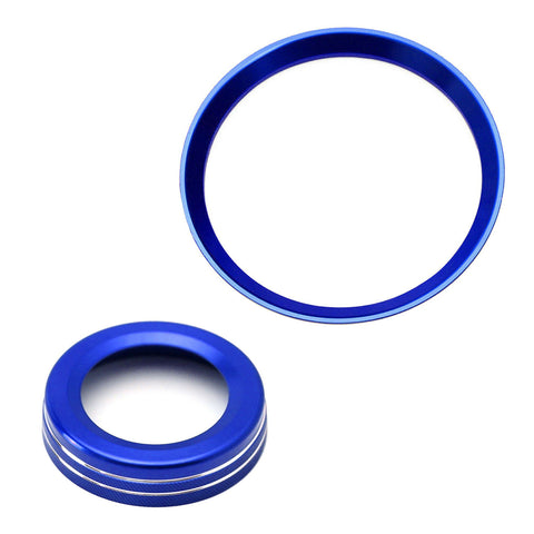 Blue Steering Wheel Logo Volume Ring Cover For Mercedes-Benz C CLA GLE 2015-up
