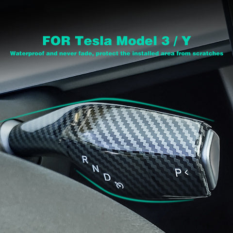 Steering Wheel Paddle Shifter Cover Trim Compatible With Tesla Model 3 2017-2023 & Model Y 2020-up (Carbon Fiber Pattern)