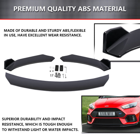 7pcs Universal Car Bumper Lip Spoiler /Rear Lip/ Side Skirt Splitter Extension