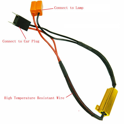 H7 LED Resistor Decoder for LED Headlight Bulb Conversion Kit, Anti Flicker Error Free Decoder Warning Canceller