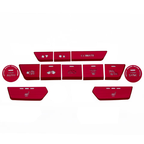 12Pcs Aluminum Center Dashboard Switch Cover Trim For Honda CR-V DX 2017-2022