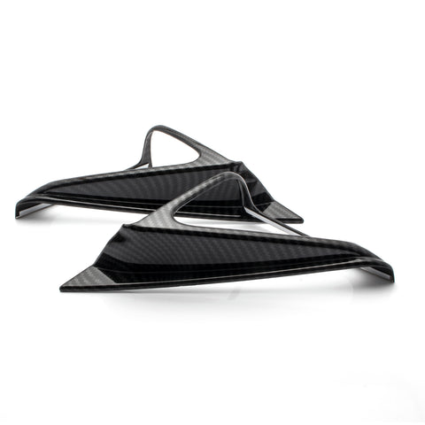 Carbon Fiber Style Car Door Front A Pillar Speaker Stereo Cover Frame Triangle Trim for Honda Accord 2018-2019