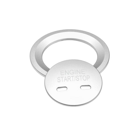 Blue/ Gold/ Red/ Silver Keyless Engine Start Stop Button Cap with Surrounding Trim Ring for Chevy VW Cadillac GMC