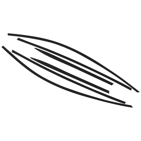 Set(6pcs) Gloss Black Vinyl Pre-Cut Window Strip Cover For Kia Stinger 2018-2020