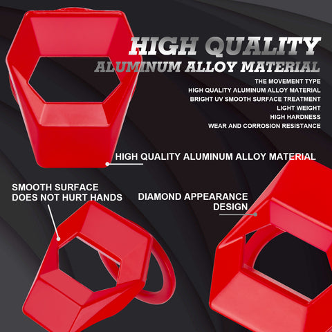 1.5" Red Diamond Aluminum Engine Start Stop Push Button Switch Ring Trim Cover