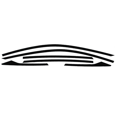 6pcs for Honda Civic 10th 2016-2018 Window Edge Pre-cut Vinyl Sticker Trim, Matte Black Car Window Frame Wrap Overlay Decal, Window Side Sticker Molding