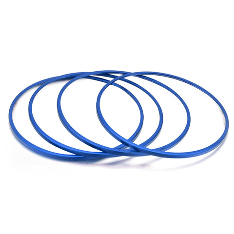 4pcs Blue/ Red Aluminum Car Door Audio Speaker Ring Cover Trim Decal for Mercedes Benz W205 C-Class GLC Class GLC200L 2015+