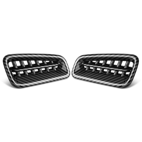 Carbon Fiber Texture Side Air Vent Outlet Overlay Panel Frame For Honda Civic 11th Gen 2022 Sedan Hatchback LX EX EX-L Sport Touring