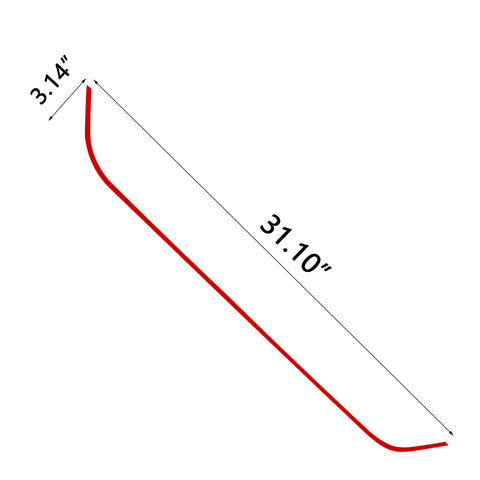 Front Grille Pinstripe Vinyl Overlay Sticker Glossy Red, Pre-cut Styling Front Hood Panel Edge Molding Trim Decal for Honda Accord 2018 2019 2020