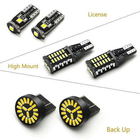 Super Bright LED High Mount License Plate Backup Reverse Light Lamp Kit for Toyota Tundra 2014-2020