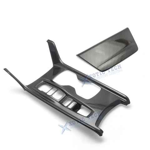 Carbon Fiber Texture Center Gear Shift Armrest Box Panel Trim For Accord 18-22