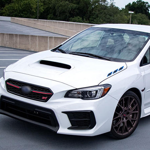 6x White w/ Carbon Fiber Pattern 3D PVC Night Reflect Car Vent Edge Bumper Decal