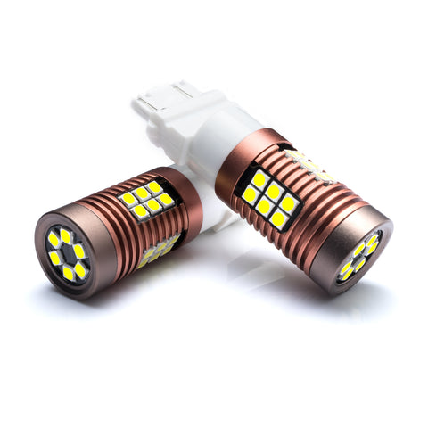 2x 30-SMD LED 3157 4157 3757A S25 Bulb for Brake Tail Stop Light Front Rear Turn Signal Lamp Parking Backup Reverse Light DRL Error Free