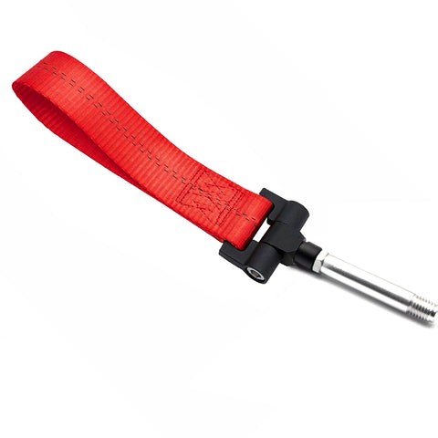 Blue / Black / Red JDM Style Tow Hole Adapter with Towing Strap for Honda Fit Insight CR-Z
