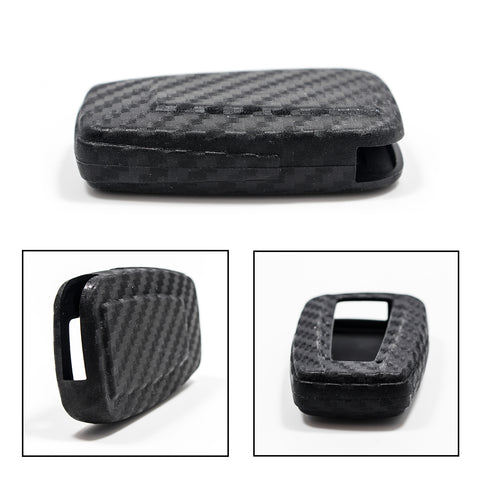Carbon Fiber Pattern Soft TPU Key Fob Remote Case Cover for Toyota Camry Corolla GT 86 RAV4 Prius Avalon C-HR 2015-2020