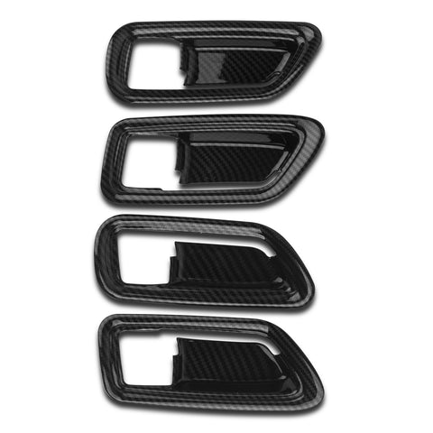 Carbon Fiber Texture Door Handle Bowl Trim For Toyota Corolla Cross 2020-2023