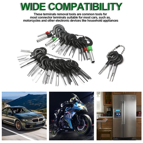 82Pcs Pin Ejector Wire Kit Extractor Auto Terminal Removal Connector Puller Repair Remover Tool Release for Connector Terminal Device