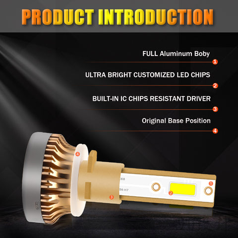 For Chevy Chevrolet Tahoe 2000-05 2006 Golden Yellow LED Fog Driving Light Bulbs