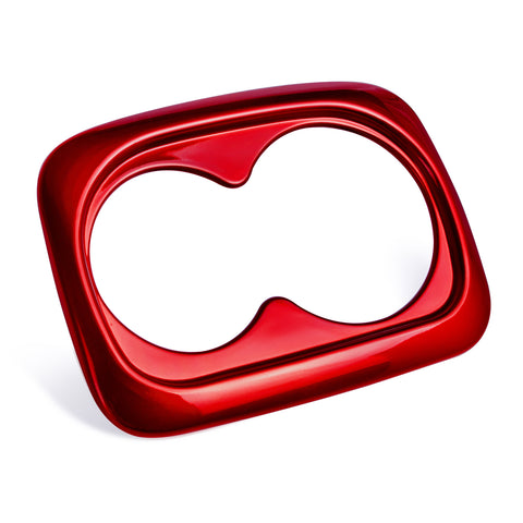 Red Interior ABS Water Cup Holder Cover Trim For Honda Civic 10th-11th 2016-2022