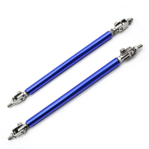 Adjustable 6"-9" / 8"-11" / 10"-13" Front Bumper Lip Splitter Diffuser Strut Rod Tie Bars Fit Most Vehicles, Black / Red / Blue / Silver