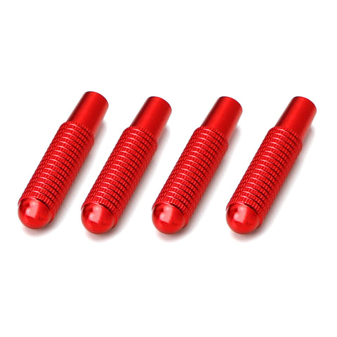 4pcs Aluminum Bolt-On Replace Door Lock Knob for Mercedes C E GLC GLE Class (W205 W213 X205 W166) Blue/ Red