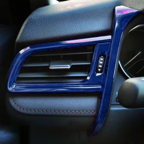 1PC Blue Left Side Air Vent Outlet Frame Cover Decor For Toyota Camry 2018-2024