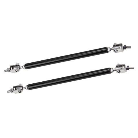 Adjustable 6"-9" / 8"-11" / 10"-13" Front Bumper Lip Splitter Diffuser Strut Rod Tie Bars Fit Most Vehicles, Black / Red / Blue / Silver