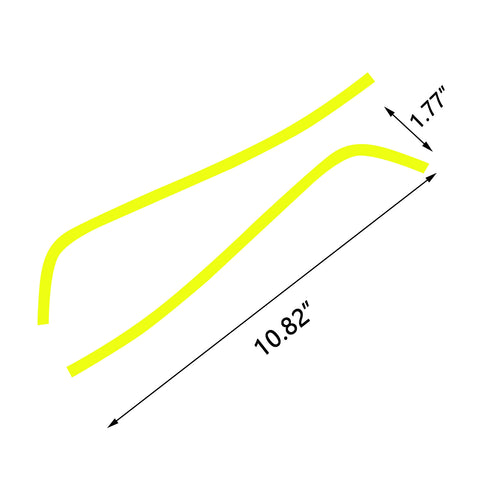 Fluorescent Yellow / Glossy Red Side View Mirror Pinstripes Vinyl Sticker for Subaru WRX STI 2015-2020, Sporty Pre-cut Stripe Decal Trim