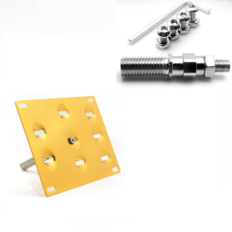 1 Set Black / Gold / Red Sporty Racing Front Tow Hook License Plate Bumper Mounting Bracket Fit for Mazdaspeed 6 2006-2007