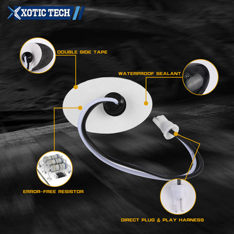 Smoked LED Fender Side Marker Light Exact Fit, Compatible with 1999-2014 Ford F250 F350 F450 Super Duty, Front Amber/Rear Red, 4pcs (Replace part # 8C3Z15442B F81Z15442CA)