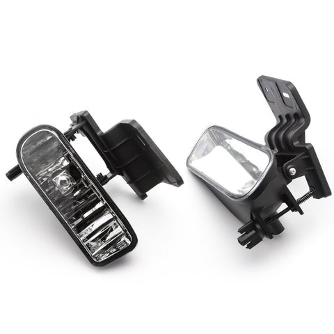 White LED Fog Light w/Bracket for Chevrolet Silverado 1500 2500 3500 1999-2002, LED Driving Fog Lamp Set Compatible with Chevrolet Suburban Tahoe 2000-2006, Clear Lens