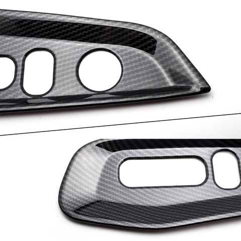2pcs ABS Carbon Fiber Car Seat Adjustment Knob Button Switch Panel Frame Cover Trim for Honda Accord 2018 2019