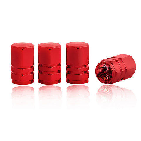 4pc Gun Metal / Chrome Silver / Black / Gold / Purple / Blue / Red Car Bike Wheel Tire Valve Stem Caps Dust Cover Alloy Universal Fit